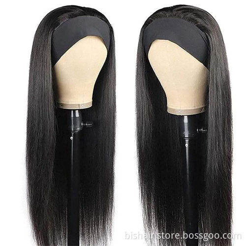 Straight hair with 100% human hair wig suitable for women without lace front wig Brazilian human hair mechanism 150% density